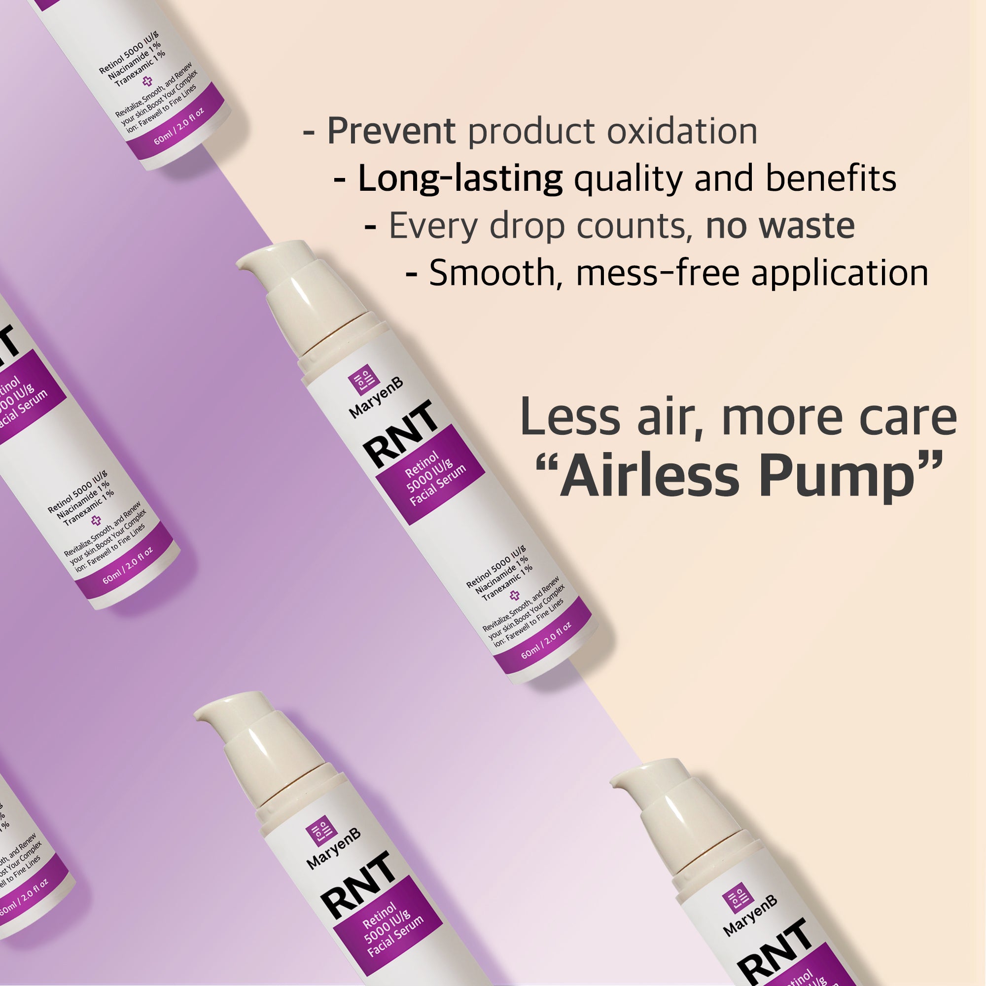 MaryenB RNT Retinol 5000IU Night Serum 2 Fl Oz - Anti-Aging Treatment